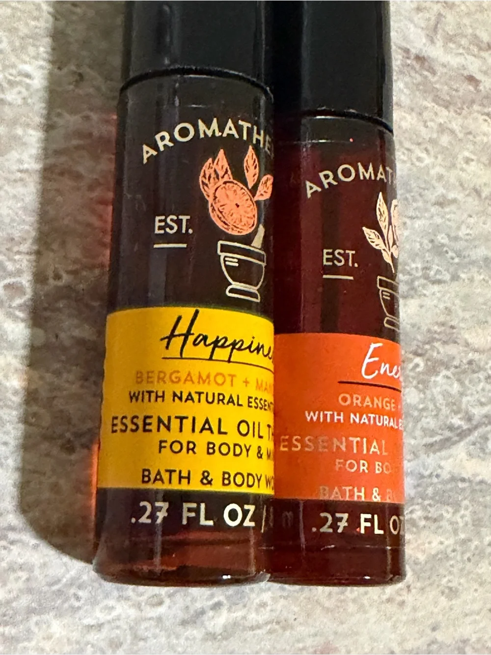 Bath & Body Works Bergamot Mandarin & Orange Ginger Discontinued Roller Set -